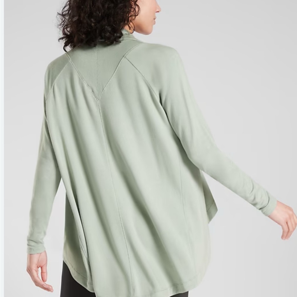 Like-New Athleta Nirvana Wear Two Ways Wrap Opal Green Small - Picture 2 of 7